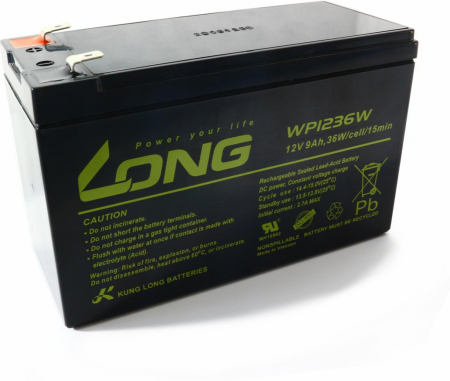 Aкумулаторна батерия Long WP1236W, 12V 9Ah F2, за UPS, 151 х 65 х 94 мм