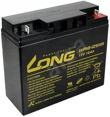 Aкумулаторна батерия Long WP18-12SHR F3, 12V 18Ah, 181 x 76 x 167 мм