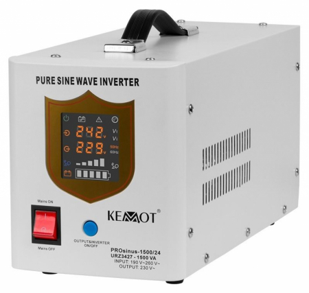 KEMOT URZ3427 PROsinus, 24VDC-220VAC, 1050W, UPS функция