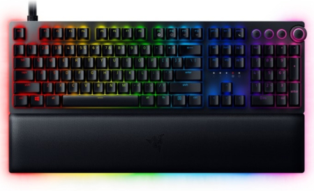 Razer Huntsman V2 Analog, геймърска, с кабел, RGB посветка, механични клавиши