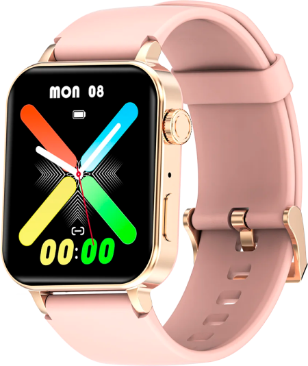 Blackview R30 Pro Fitness Smartwatch, 1.83-inch HD, 220mAh Battery, 24-hour SpO2, Розов/Златист