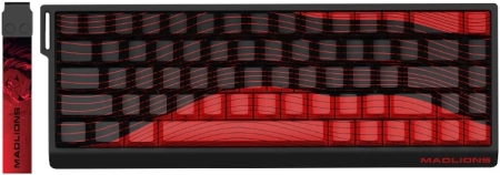 Геймърска Professional Gaming Mechanical Keyboard MAD 68 R - 8K, Kunlun Magnetic Switches, Черен/червен
