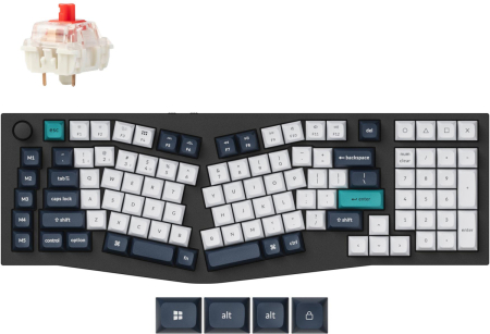 Механична клавиатура Keychron Q13 Max Carbon Black - Wireless, Jupiter Red