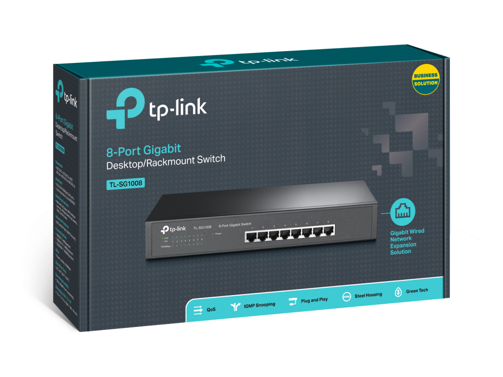 Комутатор/Суич TP-Link TL-SG1008, 8х 1000Mbps, Unmanagedна ниска цена с бърза доставка - BestPC.BG