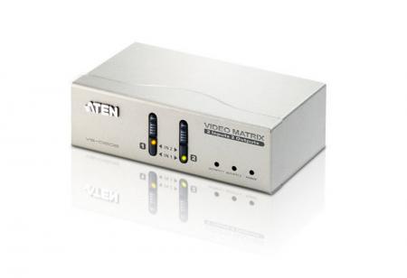 KVM продукт ATEN VS0202 :: 2-Port Video Matrix превключвател, 2 входа, 2 изходана ниска цена с бърза доставка - BestPC.BG