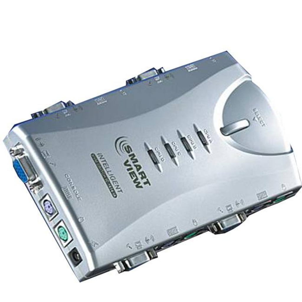 KVM продукт VALUE 14.99.3298 :: Автоматичен KVM Switch "Pocket", 1x User - 4 PCs, аудиона ниска цена с бърза доставка