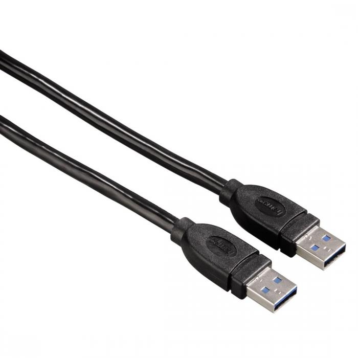 Кабел HAMA 54500 USB 3.0, USB-A мъжко - USB-А мъжко, 1.8 м, 1 звезда, екраниранна ниска цена с бърза доставка - BestPC.BG