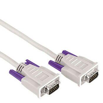Кабел за монитор HAMA 42092, VGA мъжко - VGA мъжко, Екраниран, 5м, Сивна ниска цена с бърза доставка - BestPC.BG