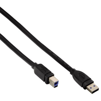 Кабел HAMA USB 3.0 -A мъжко -B мъжко, 1.8 м, 1 звездана ниска цена с бърза доставка - BestPC.BG