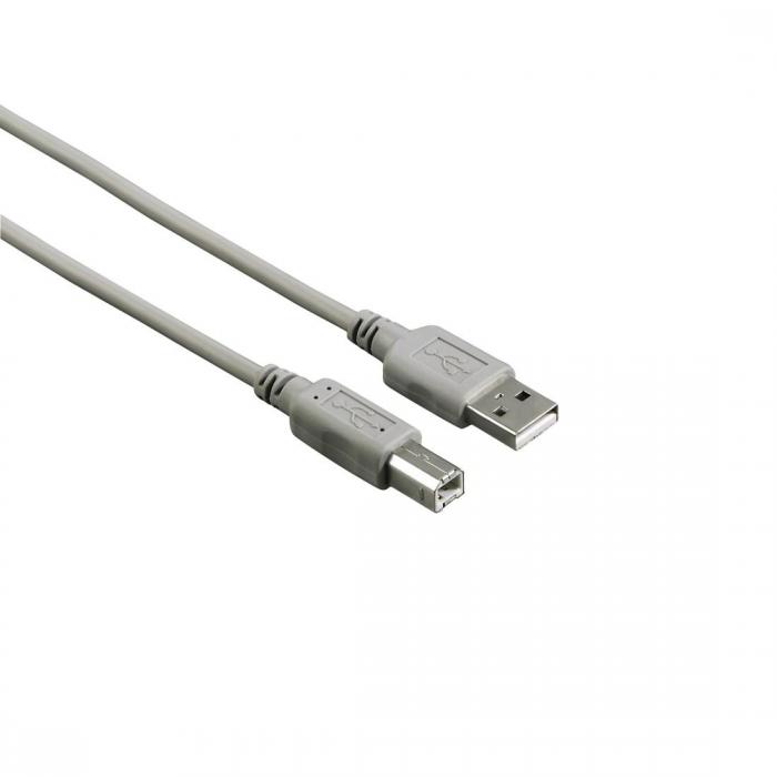 Кабел HAMA 29195 USB-A мъжко - USB-B мъжко, 5 м, Стандартна ниска цена с бърза доставка - BestPC.BG