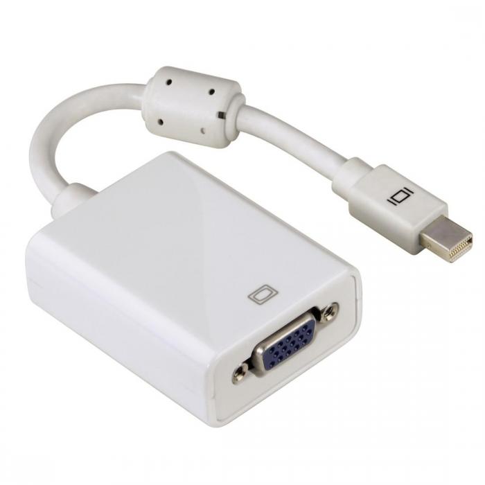 Адаптер HAMA 53247, Mini DisplayPort мъжко - VGA женско, Двойно екраниран, Бялна ниска цена с бърза доставка - BestPC.BG