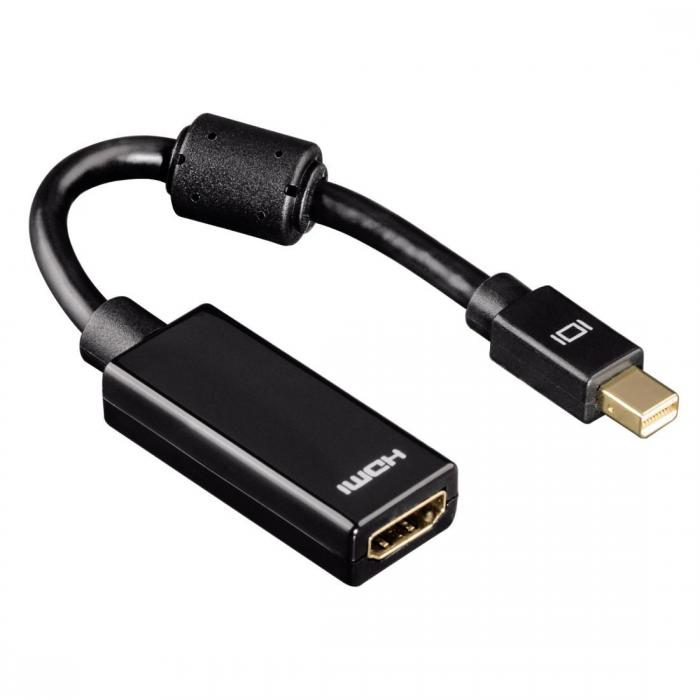 Адаптер HAMA 54560, Mini DisplayPort мъжко - HDMI женско, Full HD, 3 звезди, Черенна ниска цена с бърза доставка - BestPC.BG