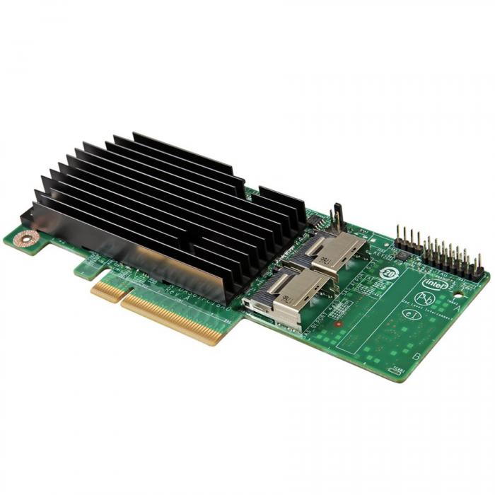 Intel RAID Controller RMS25PB080 (LSI2208 ROC, PCIe 2.0 X8 Slot, 8Port Internal SAS-SATA, 1GB DDR3, RAID 0, 1, 10, 5, 50, 6, 60, support for RSBBU9 or RMFBU2, no cables), Singleна ниска цена с бърза доставка - BestPC.BG