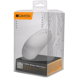 Мишка CANYON Mouse CNS-CMSW3 (Wireless, Optical 800-1600 dpi, 3 btn, USB, power saving technology), Whiteна ниска цена с бърза доставка - BestPC.BG