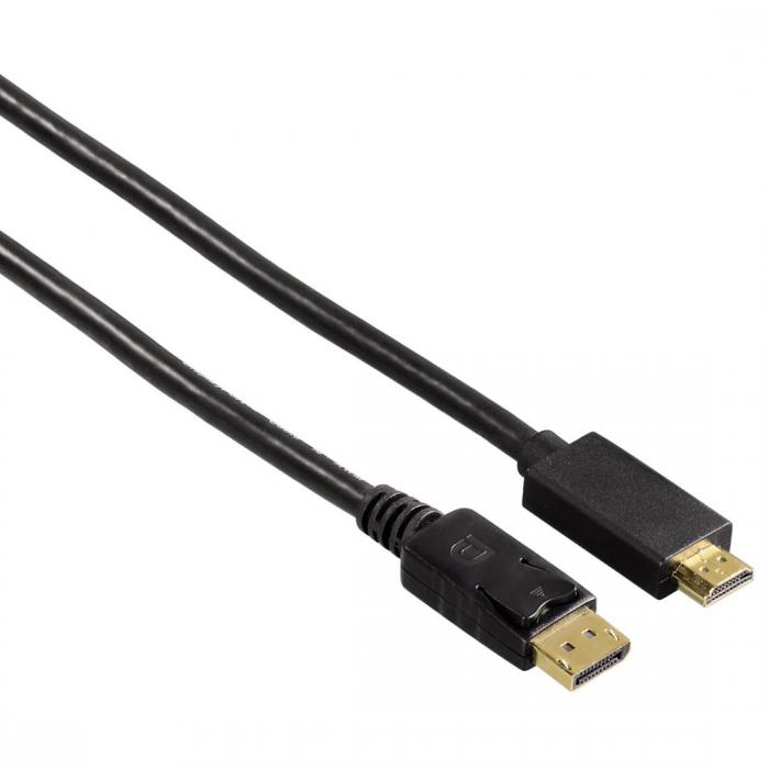 Кабел HAMA 54594 DisplayPort v.1.2 мъжко - HDMI мъжко, 1.8 м, Ultra HD, 3 звездина ниска цена с бърза доставка - BestPC.BG