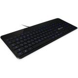 Клавиатура CANYON Keyboard CNS-HKB5 (Wired USB, Slim, with Multimedia functions, LED backlight, Rubberized surface), US layoutна ниска цена с бърза доставка - BestPC.BG