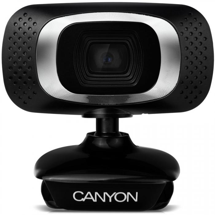 Уеб камера CANYON 1080P Full HD webcam with USB2.0. connector, 360° rotary view scope, 2.0Mega pixelsна ниска цена с бърза доставка - BestPC.BG