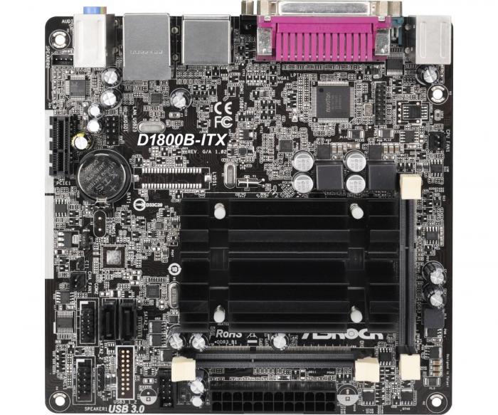Дънна платка ASROCK D1800B ITX, Intel Dual-Core J1800, Mini ITX, DDR3на ниска цена с бърза доставка - BestPC.BG