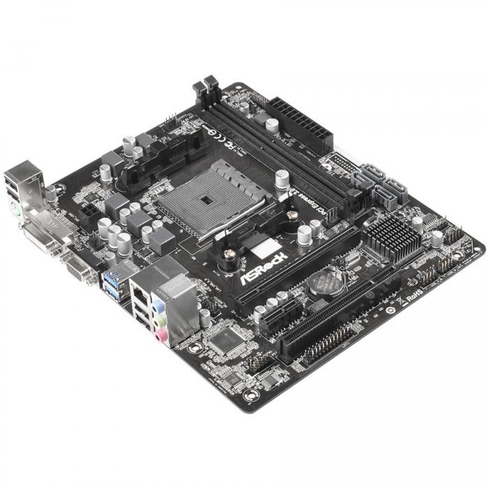 Дънна платка ASROCK Main Board Desktop AMD A68H (sFM2, 2xDDR3, 6ch, SATA III, GLAN, USB 3.0, DVI) mATX Boxна ниска цена с бърза доставка - BestPC.BG
