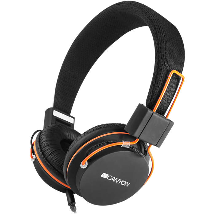 Слушалки CANYON headphones, detachable cable with microphone, foldable, blackна ниска цена с бърза доставка - BestPC.BG