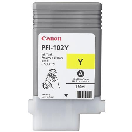 Касета с мастило Canon Dye Ink Tank PFI-102 Yellow for iPF500, iPF600, iPF700на ниска цена с бърза доставка