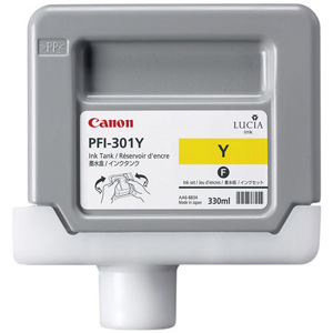 Касета с мастило Canon Pigment Ink Tank PFI-301 Yellow for iPF8000 and iPF9000на ниска цена с бърза доставка