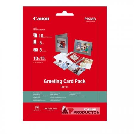 Хартия за принтер Canon Greeting Card Pack (GCP-101) with photo paper 10x15 cm, 10 sheetsна ниска цена с бърза доставка