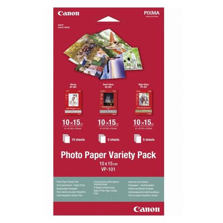 Хартия за принтер Canon Photo Paper Variety Pack 10x15cm VP-101на ниска цена с бърза доставка