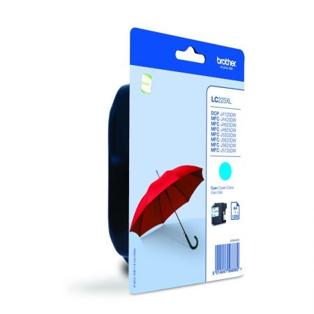 Касета с мастило Brother LC-225XL Cyan Ink Cartridgeна ниска цена с бърза доставка - BestPC.BG