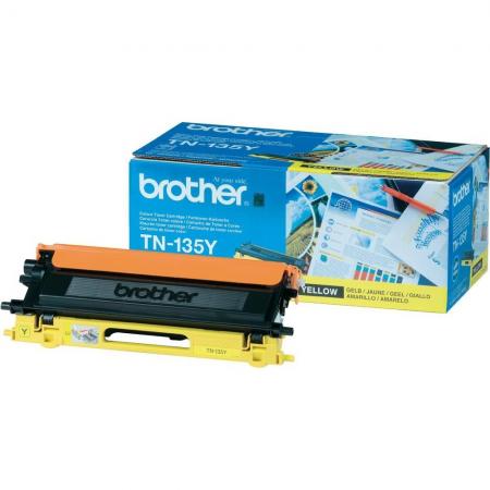 Тонер за лазерен принтер Brother TN-135Y Toner Cartridge High Yieldна ниска цена с бърза доставка