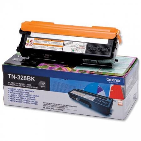 Тонер за лазерен принтер Brother TN-328BK Toner Cartridge High Yieldна ниска цена с бърза доставка