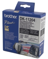 Касета за етикетен принтер Brother DK-11204 Multi Purpose Labels, 17mmx54mm, 400 labels per roll, Black on Whiteна ниска цена с бърза доставка