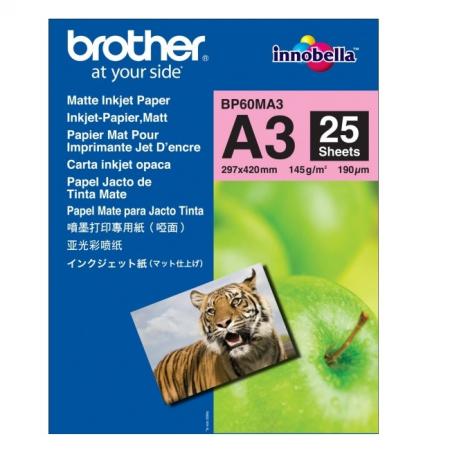 Хартия за принтер Brother BP-60 A3 Innobella Matt Photo Paper (A3-25 sheets)на ниска цена с бърза доставка