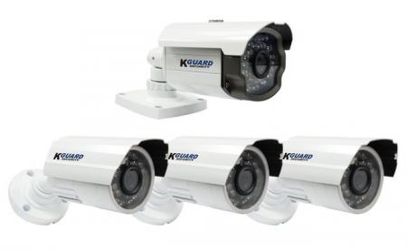 KGUARD CKT001 :: Комплект от 4 охранителни камери за DVR с кабели и захранванена ниска цена с бърза доставка - BestPC.BG