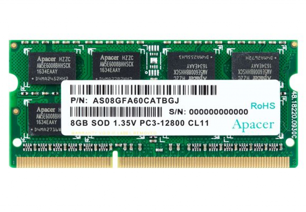 Памет 8GB DDR3L SODIMM 1600 APACERна ниска цена с бърза доставка - BestPC.BG