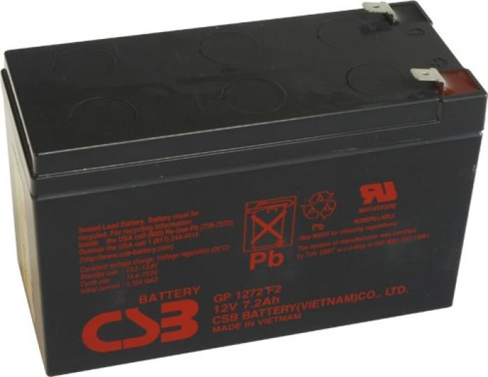 Aкумулаторна батерия CSB GP1272F2, 12V 7.2Ah F2, за UPS, 151 х 65 х 94 ммна ниска цена с бърза доставка - BestPC.BG