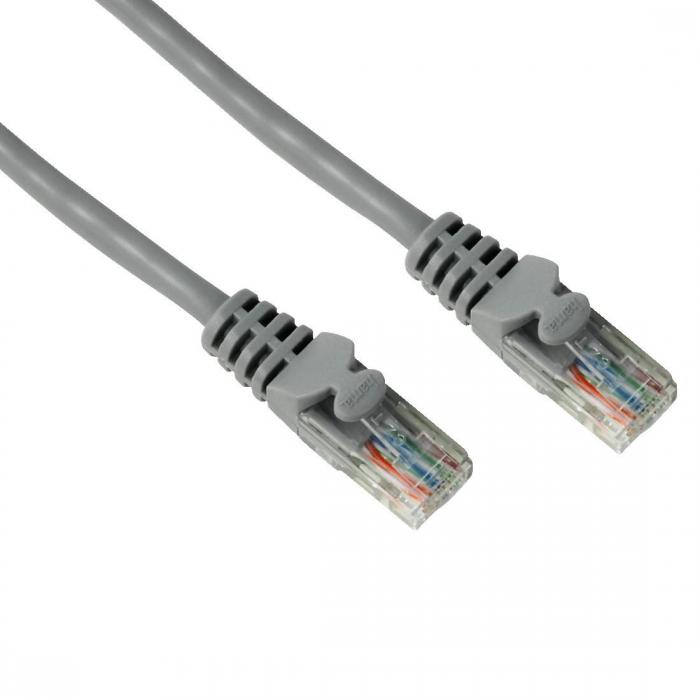 Мрежов кабел HAMA, 46746, CAT 5e, UTP, RJ-45 - RJ-45, 15 m, 1 Star, Сивна ниска цена с бърза доставка - BestPC.BG