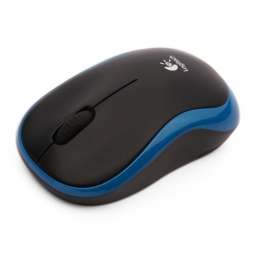 Мишка Mouse Logitech M185 Wireless for NB, Черна/Синяна ниска цена с бърза доставка - BestPC.BG