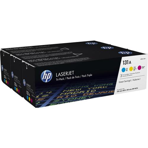 Тонер за лазерен принтер HP 131A 3-pack Cyan-Magenta-Yellow Original LaserJet Toner Cartridgesна ниска цена с бърза доставка - BestPC.BG