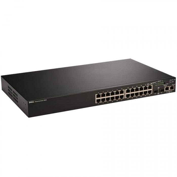 Комутатор/Суич DELL PowerConnect 3524P Managed 24 10-100-4 Gigabit Ethernet 2 SFP Stackable Switch with PoE, No Redundant Power Supply, Lifetime Limited Hardware Warrantyна ниска цена с бърза доставка - BestPC.BG