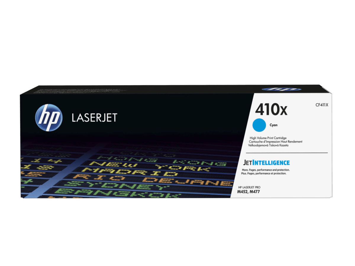 Тонер за лазерен принтер HP 410X High Yield Cyan Original LaserJet Toner Cartridge (CF411X)на ниска цена с бърза доставка - BestPC.BG