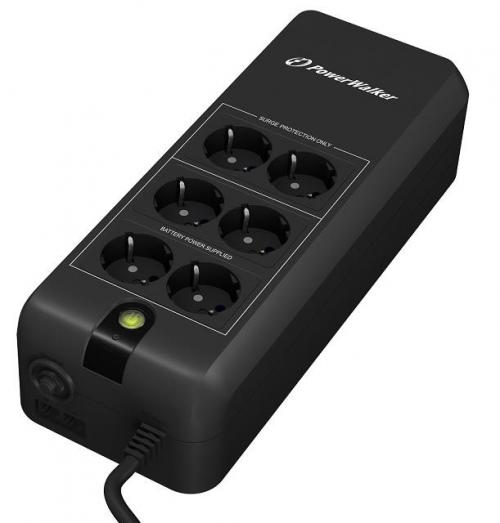 Непрекъсваемо захранване (UPS) UPS POWERWALKER VFD 600 APFC, 600VA, Off-Lineна ниска цена с бърза доставка - BestPC.BG