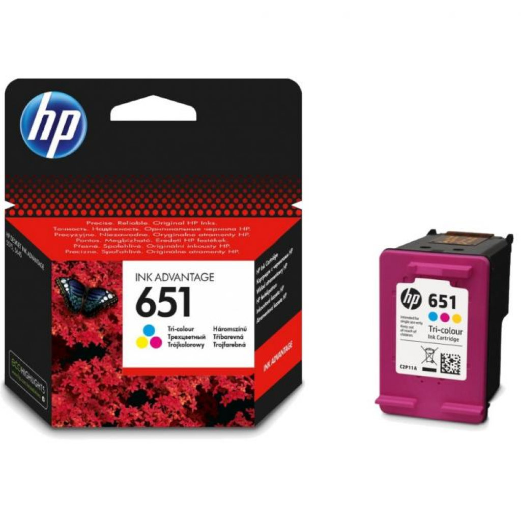 Касета с мастило HP 651 Tri-colour Ink Cartridge на ниска цена с бърза доставка - BestPC.BG