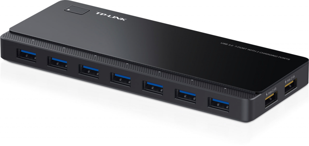 TP-Link UH720 хъб  USB 3.0 7-портов с 2 порта за зарежданена ниска цена с бърза доставка - BestPC.BG