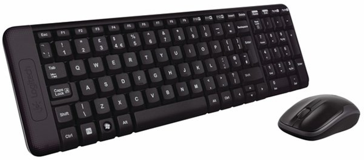 Logitech MK200 комплект клавиатура+мишка, безжични wireless, с БДС, черен цвятна ниска цена с бърза доставка - BestPC.BG