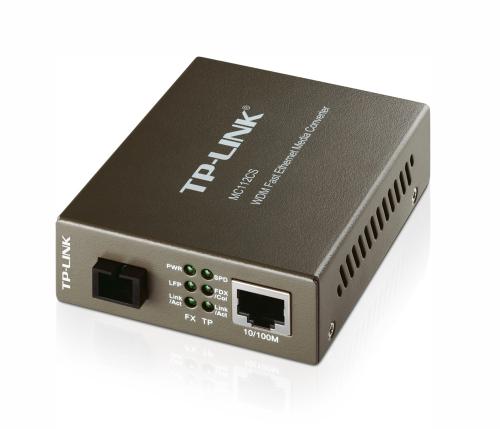 Медия конвертор TP-LINK MC112CS, 10-100M RJ45 към 100M SM SC влакно, Tx1310- Rx1550nm, 20кмна ниска цена с бърза доставка - BestPC.BG