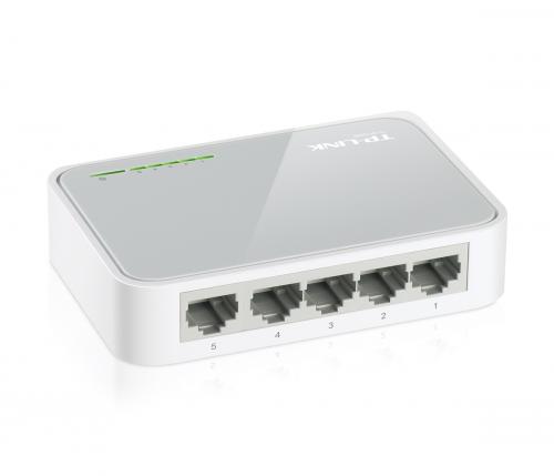 Комутатор/Суич Switch TP-LINK TL-SF1005D, 5-порта 10-100Mbps, неуправляем, настоленна ниска цена с бърза доставка - BestPC.BG
