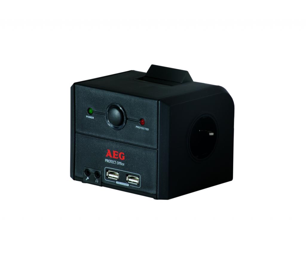 Контакт Разклонител със защита AEG Protect Office, GEна ниска цена с бърза доставка - BestPC.BG