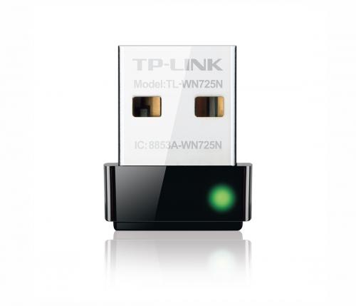 WiFi безжична карта/адаптер Безжичен адаптер TP-LINK TL-WN725N, Nano, USB, 2.4GHz, 802.11n-g-b, QSS buttonна ниска цена с бърза доставка - BestPC.BG