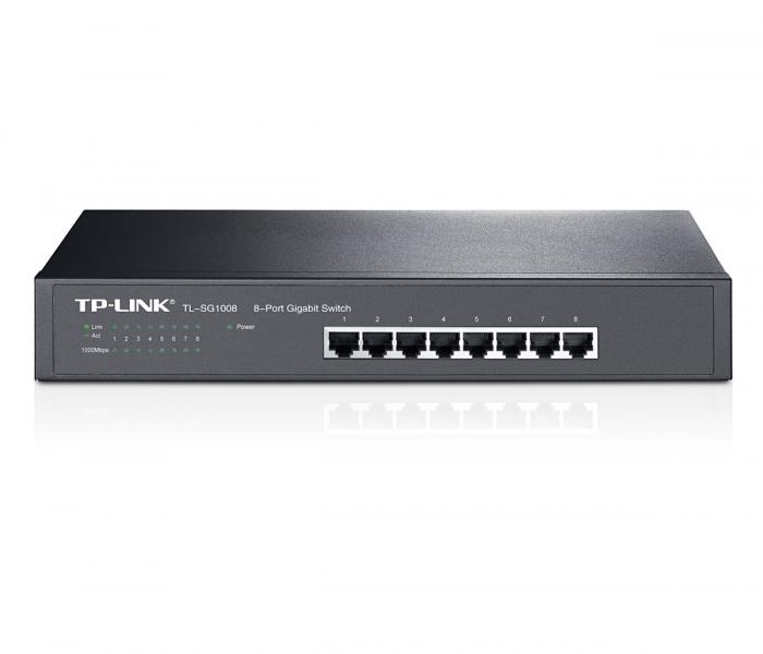Комутатор/Суич TP-Link TL-SG1008, 8x10/100/1000, неуправляемна ниска цена с бърза доставка - BestPC.BG